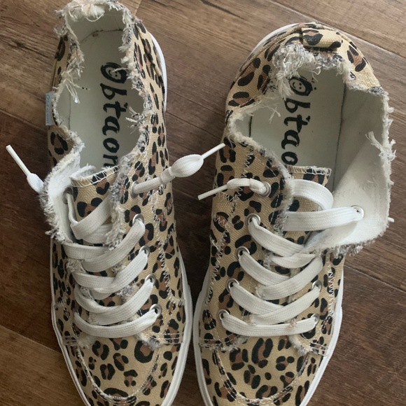 Obtaom leopard print tennis shoes casual blow fish similar size 11 - Picture 5 of 5